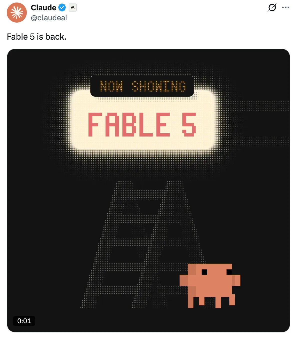 Claude 官宣 Fable 5 正式回归