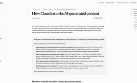 Claude 开始给生成的内容添加水印